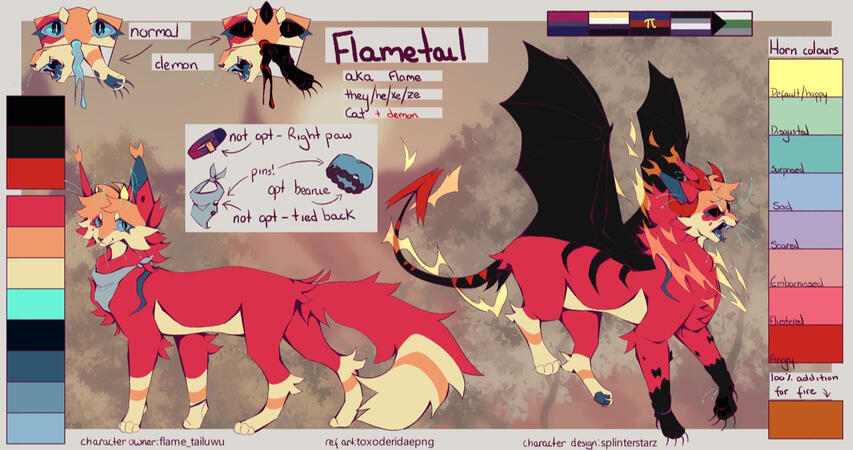 ♥ If you ever make fanart of my oc/sona Flametail, please tag me or send it to me in dm's so I can see it! I would love to see it^^ ♥